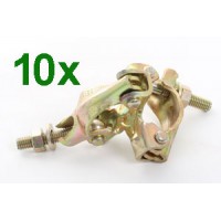 10 x Fixed Pressed Steel Scaffold Double Coupler Clamps Fittings