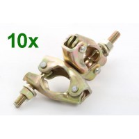 10 x Swivel Pressed Steel Scaffold Double Coupler Clamps Fittings