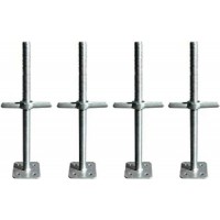 4 x Base Screw Scaffold Jack Adjustable - 600mm - 4 TON Capacity - HEAVY DUTY