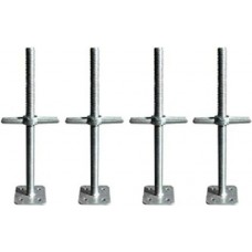 4 x Base Screw Scaffold Jack Adjustable - 600mm - 4 TON Capacity - HEAVY DUTY